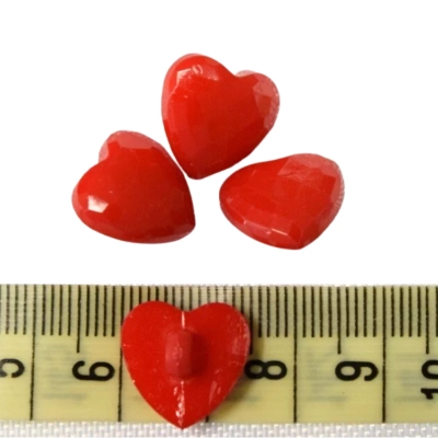 Dětský knoflík - Srdíčko červené