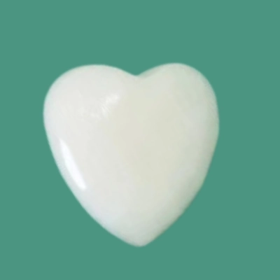 Dětský knoflík - Srdíčko bílé