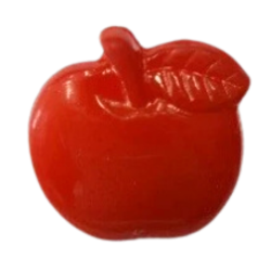 Knoflík dětský - Jablíčko červené, 1 ks