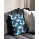 Bag from Waterproof Fabric - Blue-Black Hexagons