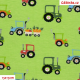 Zbytek úpletu - Traktory na jarní zelené, délka 1,5 m, šíře 150 cm