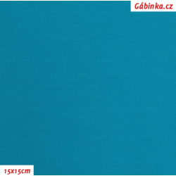 Zbytek úpletu - Tyrkysově modrý 180 g/m2, délka 40 cm, šíře 180 cm