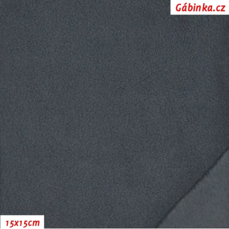 Zbytek fleece - Tmavě šedý, délka 1,5 m, šíře 140 cm, 2. jakost