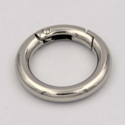 Spring O Ring / Keyrings 25 mm, nickel, 1 pc.