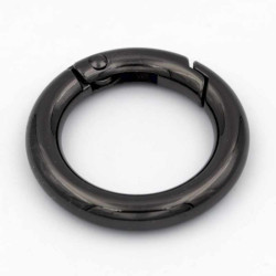 Spring O Ring / Keyrings 25 mm, black nickel, 1 pc.