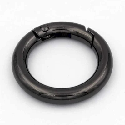 Spring O Ring / Keyrings 25 mm, black nickel, 1 pc.