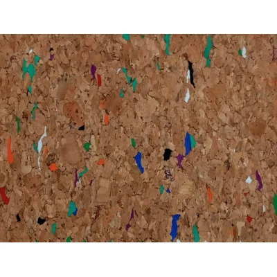 Korková látka - s barevnými pigmenty, šíře 140 cm, 10 cm