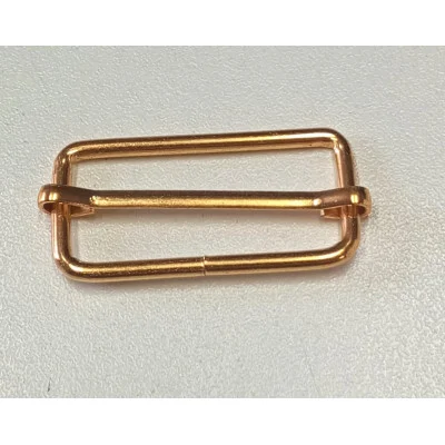 Průvlečná spona kovová průvlek 38 mm - Zlatá, 3 mm, 10 ks