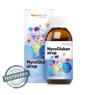 MycoGlukan sirup – dětský sirup s betaglukanem, reishi, vitaminy a minerály
