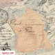 Plátno, Vzpomínky na Paříž, 15x15 cm, pouze mapa