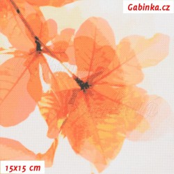 Kočárkovina Premium, Sakura oranžová, 15x15cm