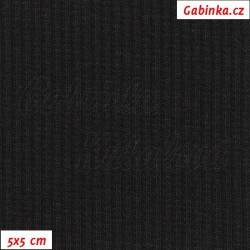 Náplet žebrovaný A 2001 - Černý, šíře 115 cm, 10 cm, ATEST 1