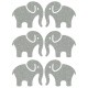 Reflexní nažehlovací potisk - Sloni (6 ks)