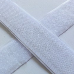 Samolepící suchý zip - Bílý, šíře 2 cm, 10 cm (metráž)