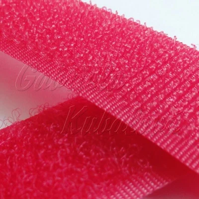 Suchý zip - červený, šíře 2 cm, 10 cm