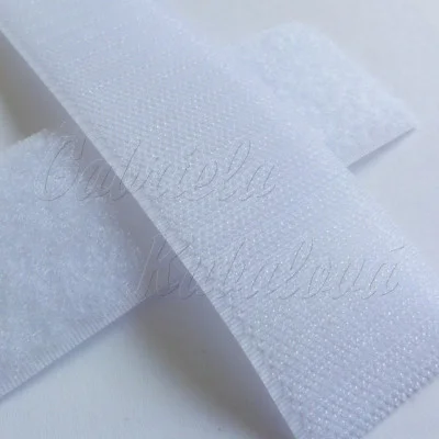 Suchý zip - bílý, šíře 2 cm, 10 cm