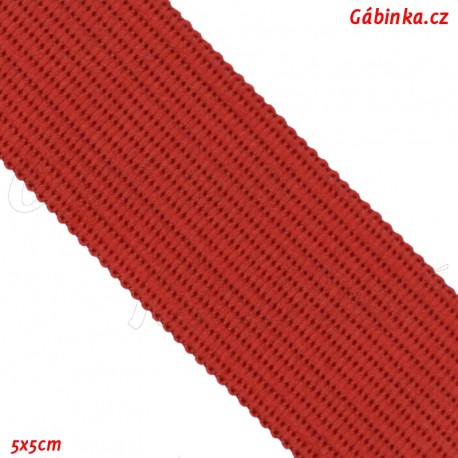 Lemovací proužek PES, červený, 5x5 cm