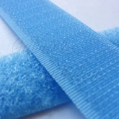 suchý zip, světle modrý