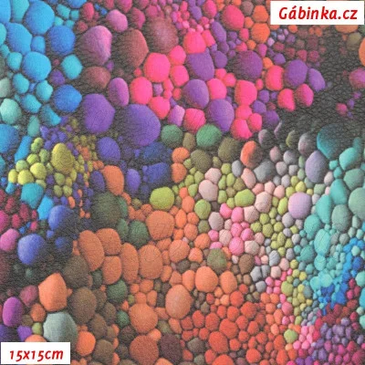 Koženka DSOFT, Duhové kamínky - DIGI, 15x15 cm