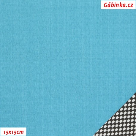 Letní softshell s úpletem, tyrkysový, 15x15 cm