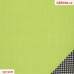 Letní softshell s úpletem, limetkový, 15x15 cm