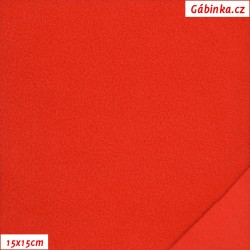 Látka micro fleece antipilling - červená, 15x15 cm