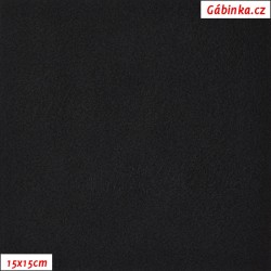 Microfleece antipilling 001 - Čierny, šírka 140-155 cm, 10 cm, 2. akosť