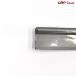 Paspulka PVC šedá - šíře 10 mm, 1 m