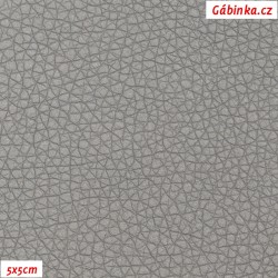 Leatherette SOFT GLOSS 110 - Gray, width 140 cm, 10 cm