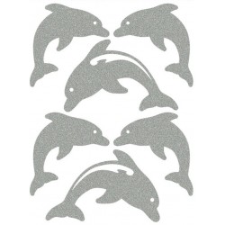Reflexní nažehlovací potisk - Delfíni (8 ks)