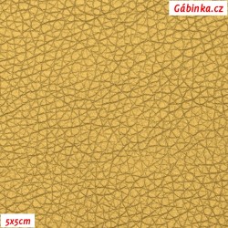 Leatherette SOFT GLOSS 068 - Golden, width 140 cm, 10 cm