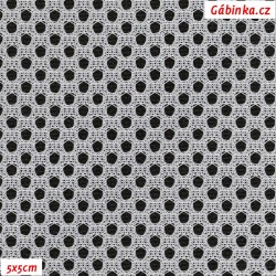 Látka, Síťovina - bílá - detail 5x5 cm