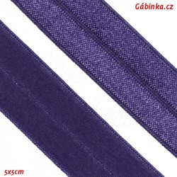 Lemovací guma půlená 29 - tmavě fialová, šíře 19 mm, 1 m