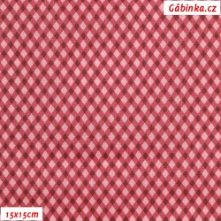Cotton - Red Rhombuses, width 140 cm, 10 cm