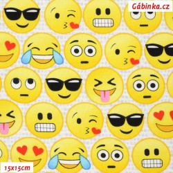USA Cotton - Emoji on Light, width 110 cm, 10 cm