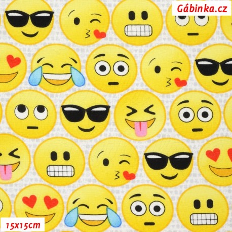USA Cotton - Emoji on Light, photo 15x15 cm