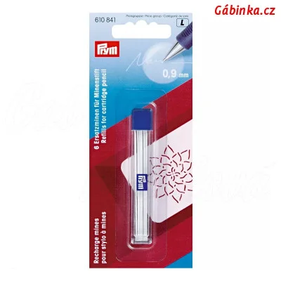 Náplň náhradní pro 610 848 a 610 850 bílá, 0,9 mm, 1x6 ks, PRYM 610 841