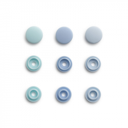 Patentky "Color snaps Mini" 9 mm PRYM LOVE 393 501, Modrá kombinace, 36 ks, ATEST 1