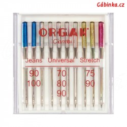 Needles ORGAN - Combi 130/705, Jeans 90+100, Uni 70+80+90, Stretch 75+90, 10 ks