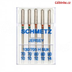 Needles Schmetz - JERSEY 130/705 H SUK, 70+80+90, 5 ks