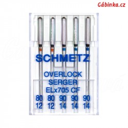 Schmetz needles - OVERLOCK ELx705 CF, 80+90, 5 ks