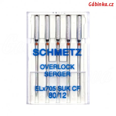 Jehly Schmetz - OVERLOCK ELx705 SUK CF, 80/12, 5 ks